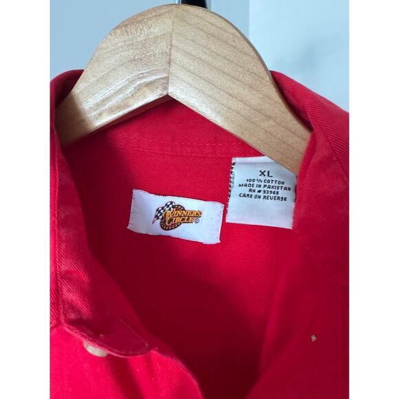 Budweiser Vintage Red Button Down Mens Shirt XL - Picture 2 of 3